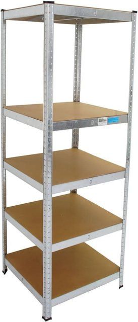 TRUTZHOLM Schwerlastregal mit 5 verstellbaren Böden aus Metall und MDF, Höhe: 180 cm, Breite: 60 cm, Tiefe: 60 cm - Bild 1