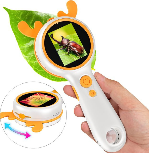 Aikokkl Kid MicroCam 2-in-1 Kindermikroskop und Kamera, HD Foto und Videos - Bild 1