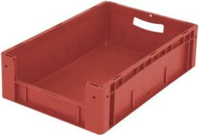 Bito Eurostapelbehälter XL Set in Rot mit Etikett, B/T/H: 60,0 x 40,0 x 17,0 cm - Bild 1
