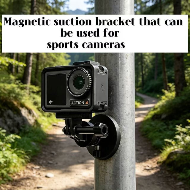 Magnetische Gimbita-Halterung mit Auto-Magnetfuß für GoPro Action 6, GoPro Action 5 Pro und DJI Pocket 3 in Schwarz - Bild 1