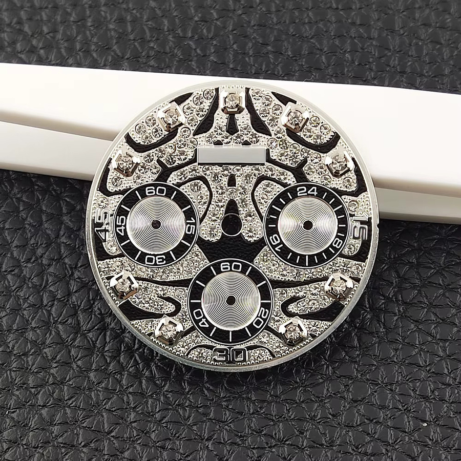 Zifferblatt mit Diamanten, 29/29,5 mm, für VK63 VK64 Uhrwerk - Bild 3