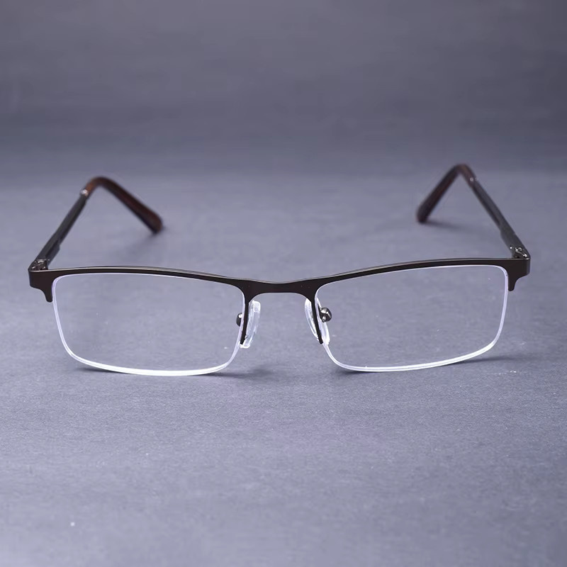 May Flower Lesebrille, Halbrand, Metall, braun, Unisex, rechteckig - Bild 1