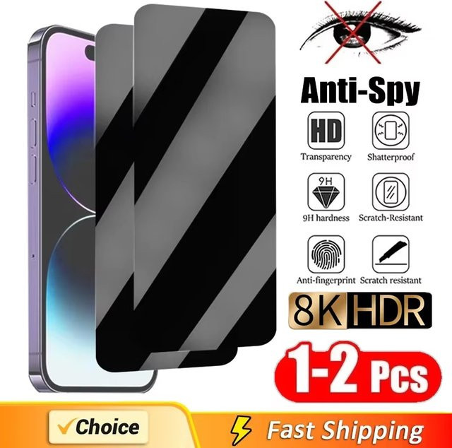 Samsung Anti-Spy Sichtschutzfolie aus Glas für Galaxy A57 A56 5G A17 A16 A55 A37 A26 A07 A25 A36 A73 A54 A53 A35 - Bild 1