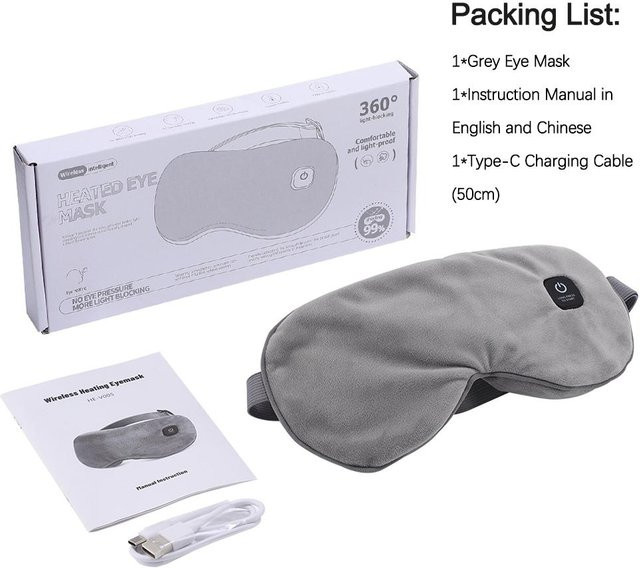 Binchi Health Technology Elektrisch beheizte 3D Augenmaske, Unisex - Bild 1
