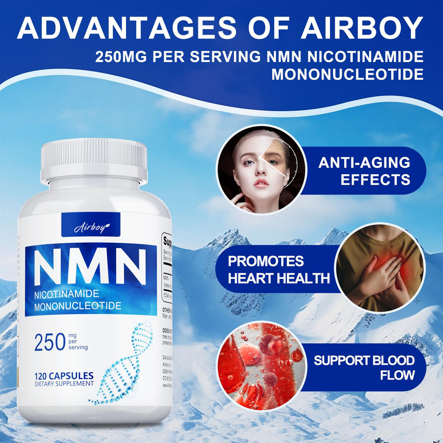 Airboy NMN Nahrungsergänzungsmittel, Mononukleotid-Extrakt, Unisex - Bild 2