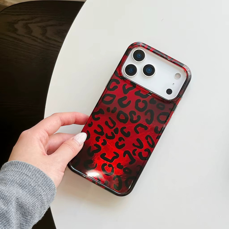 Potdemiel Leoparden-Handyhülle mit Feder-Textur für iPhone 17 16e 16 15 14 13 12 11 Pro Max X Xs XR XSMax Air Plus in Multicolour - Bild 4