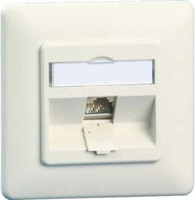 Metz Connect Anschlussdose C6Amodul Ethernet LAN 1 Port in Weiß - Bild 1