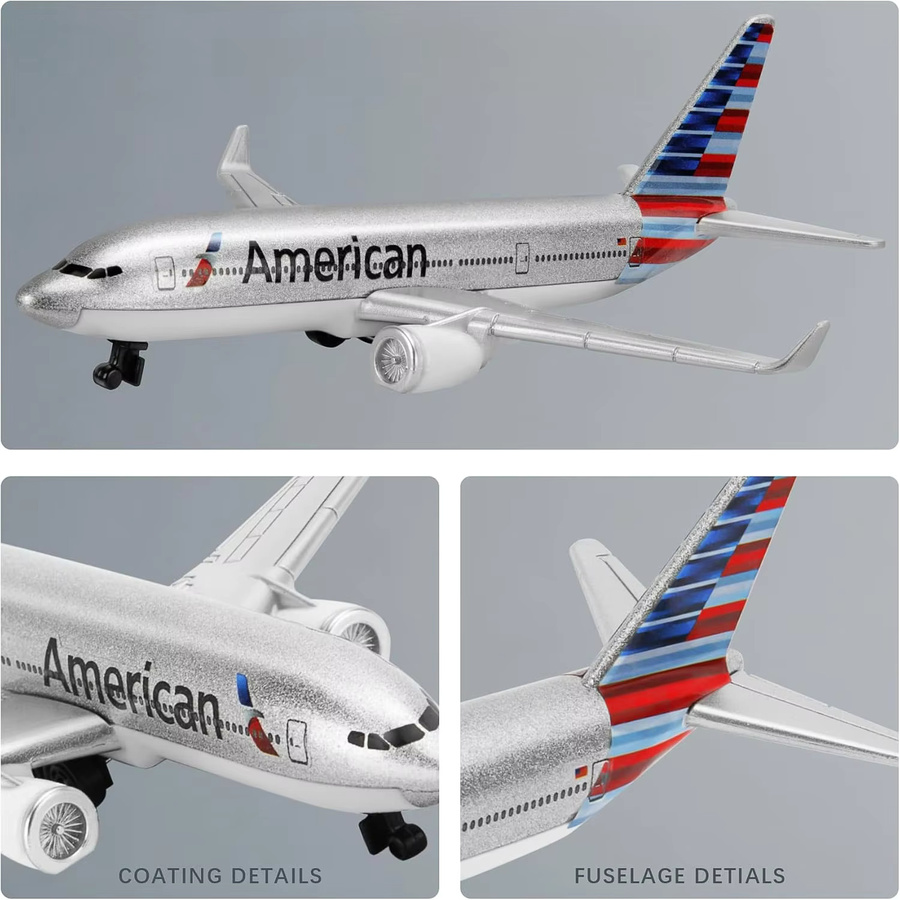 ZOCO American Airlines B777 Flugzeugmodell, Maßstab 1:400, Metall - Bild 4