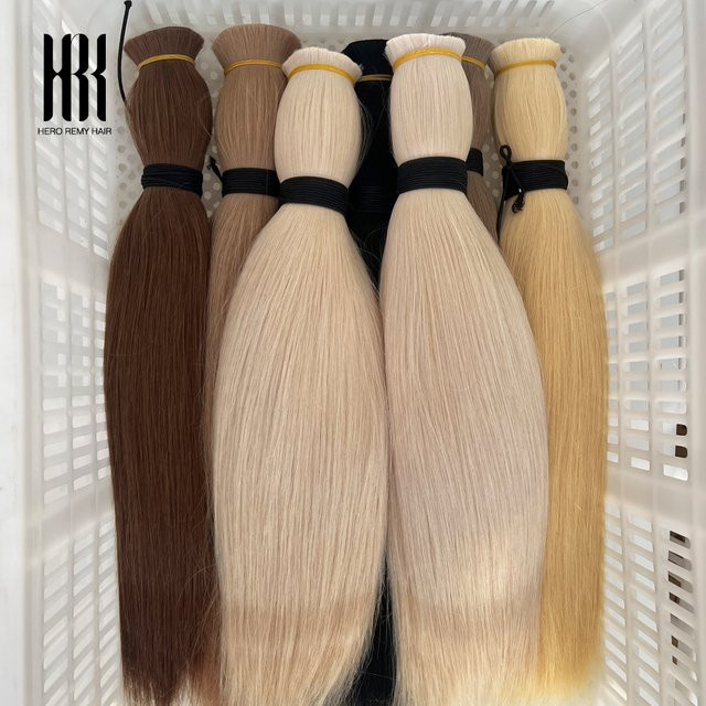HERO REMY HAIR Haarverlängerungen, Remy-Echthaar, blond, glatt, 40,6–55,9 cm - Bild 1