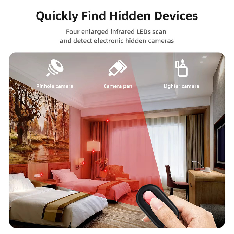 HOCO SmartTag E95 3in1 Anti-Verlust-Tracker für iOS-Serie mit Kamera-Detektor und Sicherheitsalarm in Schwarz - Bild 4