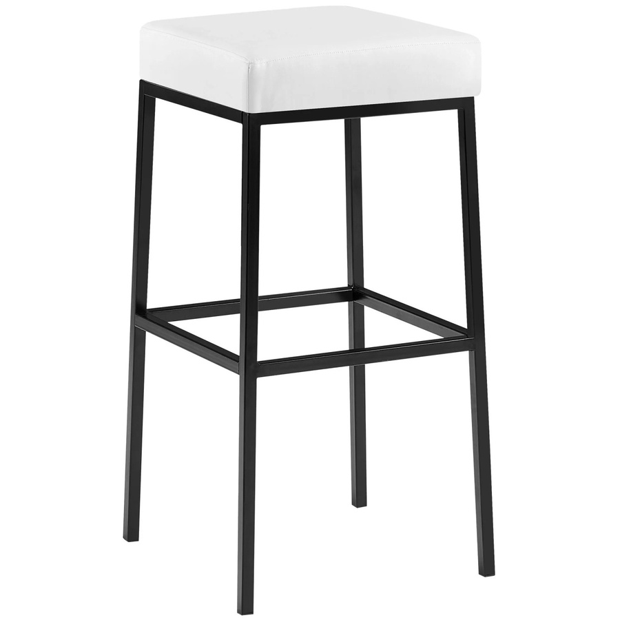DELUKE Barhocker BIDAN Barstuhl aus Kunstleder in Weiß, B/T/H: 37 x 37 x 78 cm - Bild 2