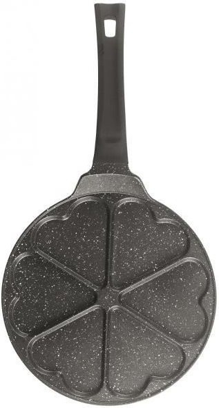 IBILI Crêpepfanne aus Aluminiumguss mit Antihaftbeschichtung und Herzform, Durchmesser: 26 cm, Schwarz - Bild 1