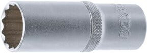 BGS Steckschlüssel-Einsatz Zwölfkant tief 9360, Antrieb 1/2 Zoll, SW 21 mm, silber - Bild 1