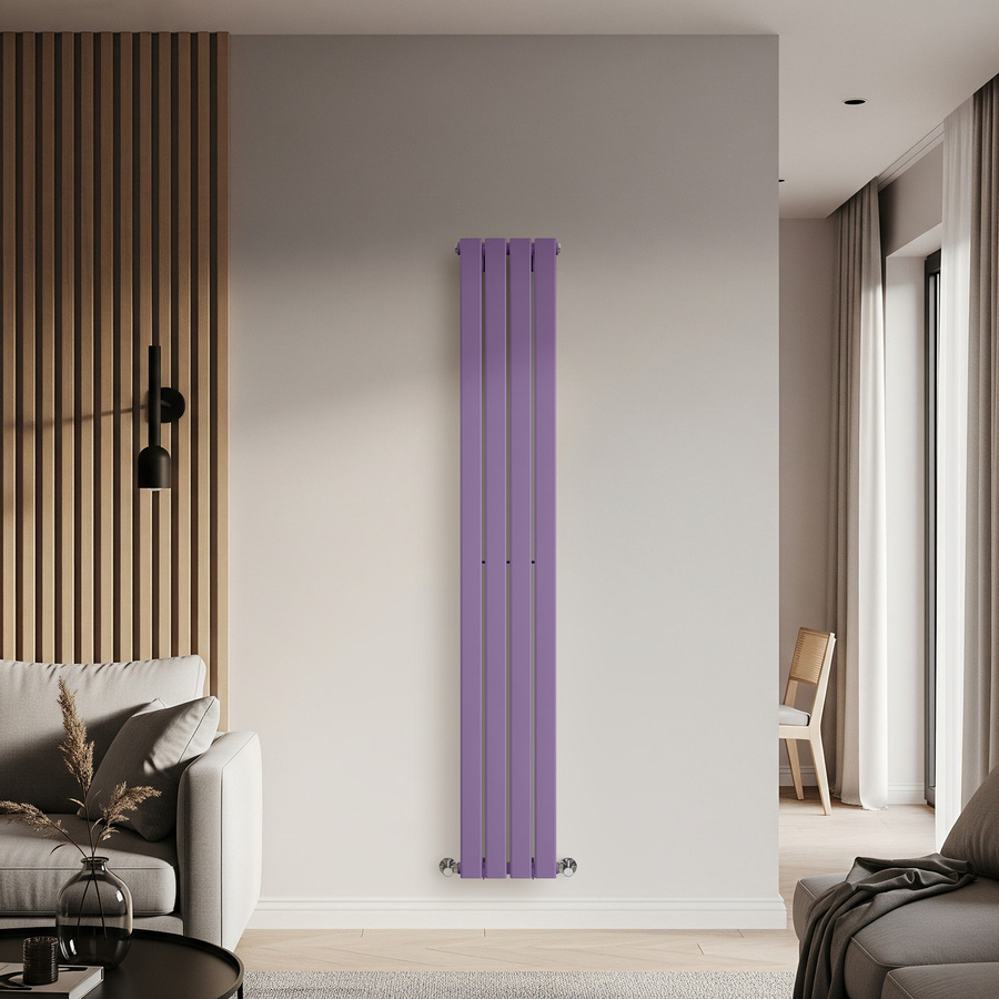 Einlagiger Design-Heizkörper Vertikal von Delta in Lila (Lush Purple), Höhe: 178 cm, Breite: 28 cm - Bild 1