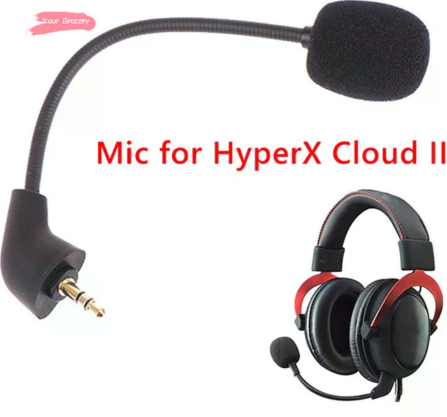HyperX Cloud 2 II Ersatz-Mikrofon in Schwarz mit 3,5 mm Klinkenanschluss für Gaming-Headsets - Bild 1