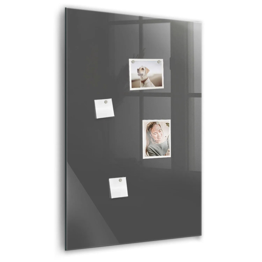 Tulup Magnettafel aus Glas in Grau, beschreibbar, B: 60 cm, H: 90 cm - Bild 2