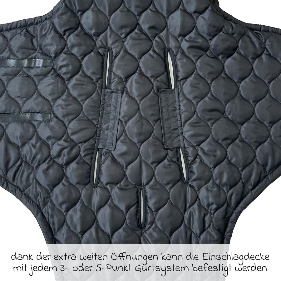 Kaiser Einschlagdecke Recy Small aus 100% recyceltem Polyester für Babyschalen in Black Grey - Bild 3