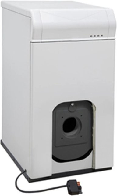 Sannover Sun Niedertemperatur Gusseisen Schornstein für Bio-Heizöl mit 40 kW ohne Brenner in Weiß - Bild 1