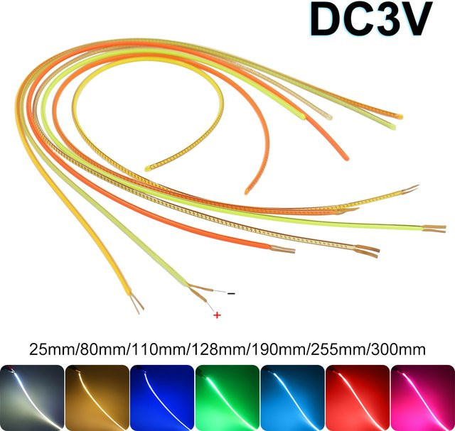 XUNATA COB LED Filament DIY Edison Glühbirne Teile, DC 3V, flexibel und zuschneidbar - Bild 1