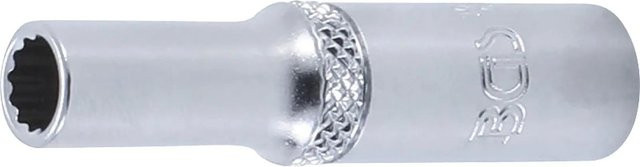 BGS Steckschlüssel Einsatz Zwölfkant Tief 1/4 Zoll Antrieb 6 mm Silber - Bild 1