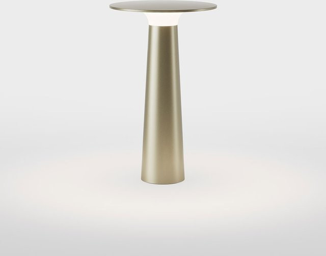 Lix LED-Tischleuchte IP44 in Gold/Messing mit Akku, dimmbar und Touch-Bedienung - Bild 1