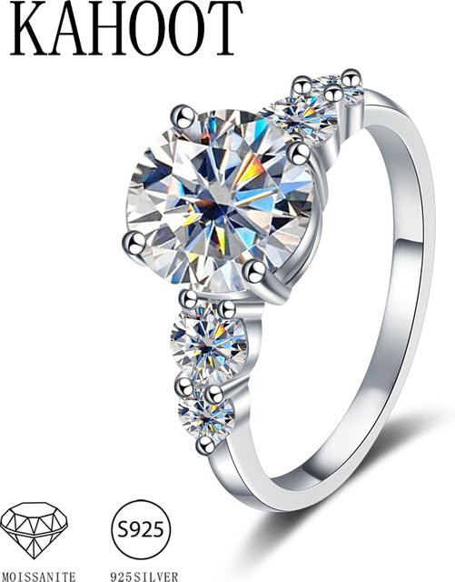 KAHOOT Ring 925 Silber, Moissanit, Unisex - Bild 1