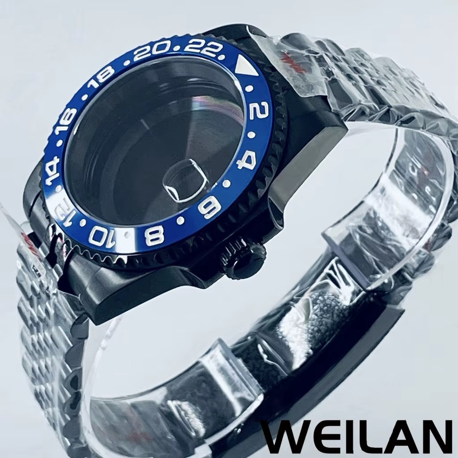 ANGLANG Uhrengehäuse, GMT-Keramiklünette, Saphir, 40 mm - Bild 1