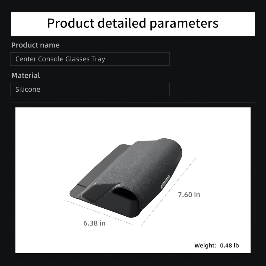 LUCKEASY Aufbewahrungsbox für Tesla Model Y Juniper und Modell 3 2025 2026, Organizer für die Mittelkonsole und Armlehne, Schwarz - Bild 2