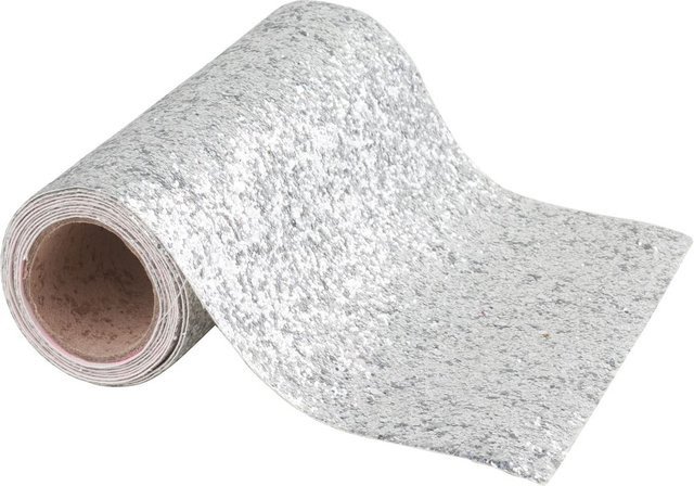VBS Band Glamour in Silber Glitzer für festliche Dekorationen - Bild 1