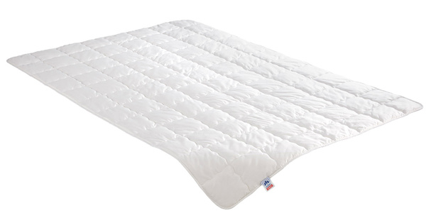 Irisette Steppbett Wasch-Seide Sommerbett aus Seide und Baumwolle, Weiß, B/T/H: 135 x 200 cm
