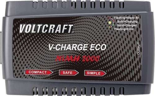 Voltcraft V-Charge Eco NiMh 2000 Modellbau-Ladegerät in Grau für NiMH und NiCd Akkus - Bild 1