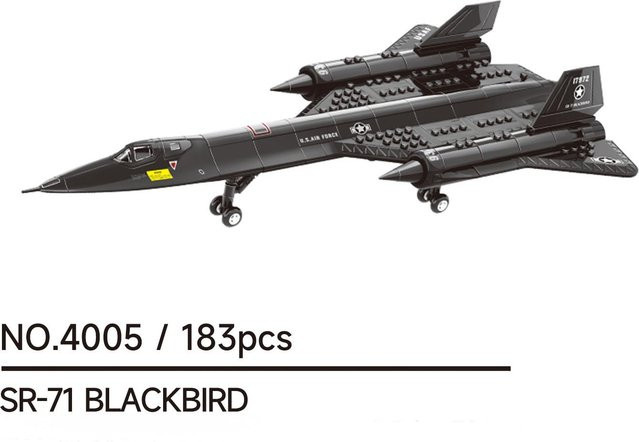 Linyi toy 3-in-1 Flugzeug Sr-71 Blackbird Airbus Flugzeug - Bild 1