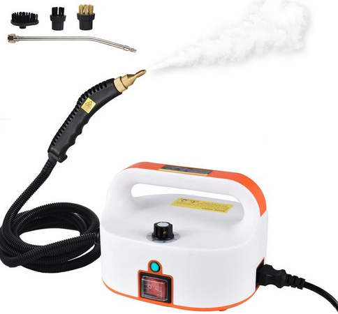 Aimo Tragbarer Dampfreiniger in Weiß mit 1500 W Hochtemperatur-Hochdruck-Funktion für Hand und Auto