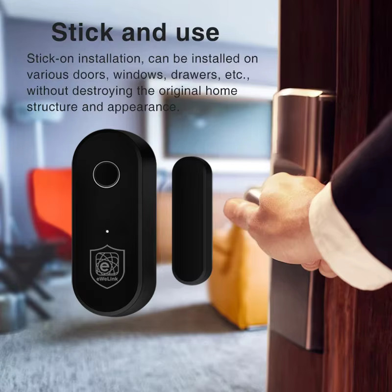 EWeLink Tür- und Fenstersensor für intelligenten Sicherheitsschutz, Zigbee 3.0 Detektor in Schwarz, kompatibel mit Alexa, Google und Yandex Alice - Bild 2