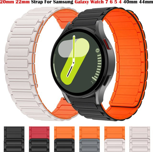 Magnetisches Silikonarmband für Samsung Galaxy Watch, 20mm 22mm, Unisex - Bild 1