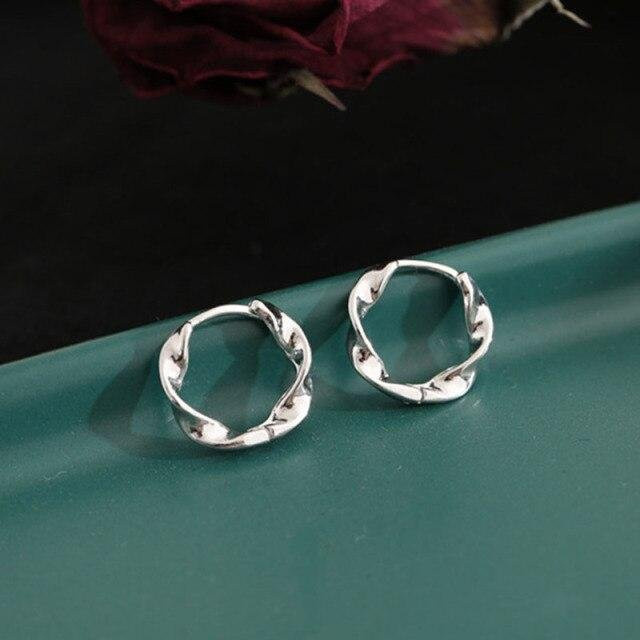 YIRAN Jewelry Ohrringe, 925 Silber, Twisted Stud, Damen - Bild 1