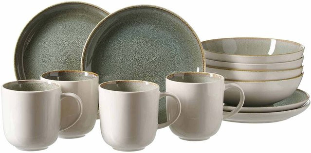 Ritzenhoff & Breker Frühstücks-Set Giada 12-teilig aus Keramik in Green und Brown - Bild 1