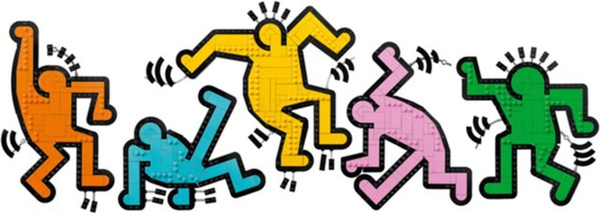 LEGO Art 31216 Keith Haring Tanzende Figuren Mehrfarbiges Kunstwerk für Erwachsene
