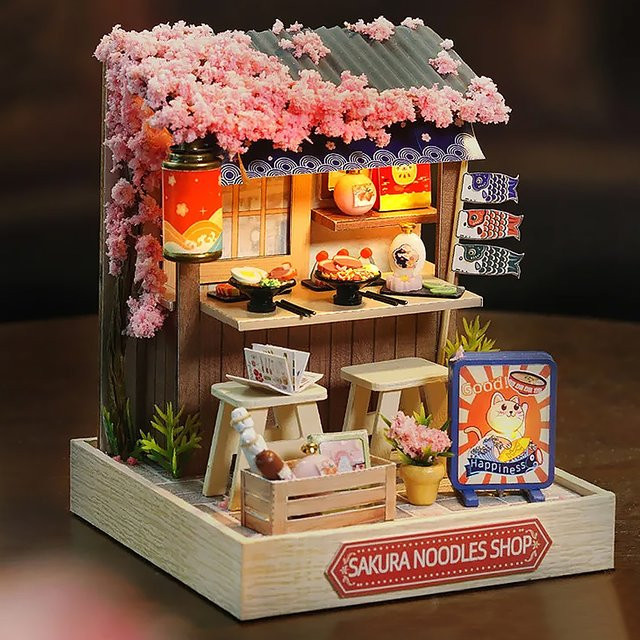 zuuton Mini Miniatur-Puppenhaus DIY, Bausatz, Holz - Bild 1