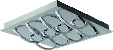 Näve LED Deckenleuchte Manchester, silberfarben, B/T/H: 41 x 41 x 38 cm - Bild 2