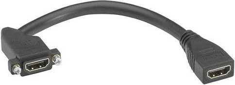 Hager HDMI Anschlusskabel HDMI-A Buchse Schwarz 0,20 m - Bild 1