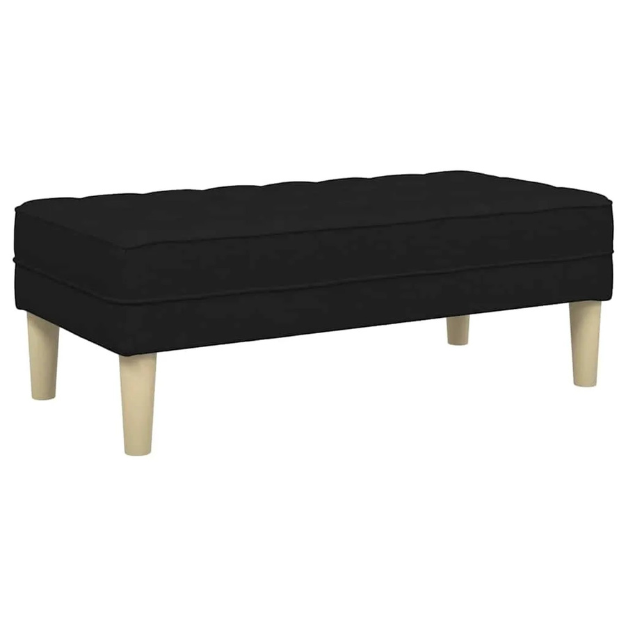 vidaXL Bank in Schwarz mit Stoffbezug, B/T/H: 113 x 57 x 39 cm - Bild 2