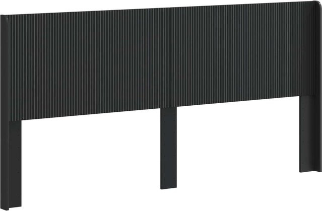 vidaXL Kopfteil aus Holzwerkstoff in Schwarz mit vertikalem Latten-Design - Bild 1