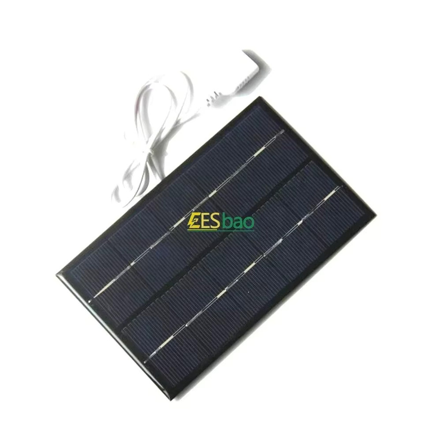 EESBAO Tragbares 5V USB Solarpanel in Schwarz, Wasserdichtes Outdoor-Solarladegerät für Handy und Powerbank - Bild 4