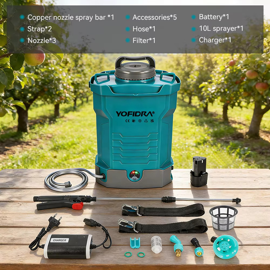 YOFIDRA Elektrischer Rucksacksprüher 10L mit Akku für Garten, Rasen und Unkrautbekämpfung - Bild 8