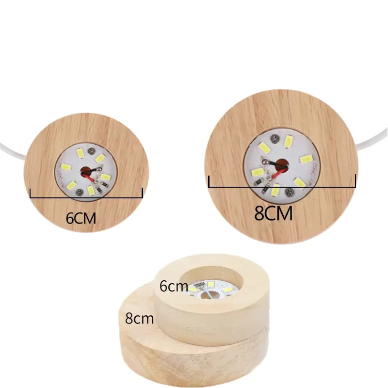 VENUSWING RGB LED Nachtlicht aus Holz mit USB-Anschluss, dekorative Tischlampe in Multicolour - Bild 5
