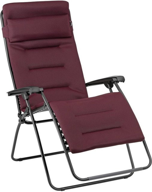 Lafuma Relaxsessel RSX CLIP XL in Bordeauxrot mit Stahlgestell und verstellbarer Kopfstütze - Bild 1