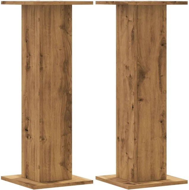 vidaXL Pflanzenständer 2er Set aus Holzwerkstoff in Artisan-Eiche, B/T/H: 30 x 30 x 80 cm - Bild 1
