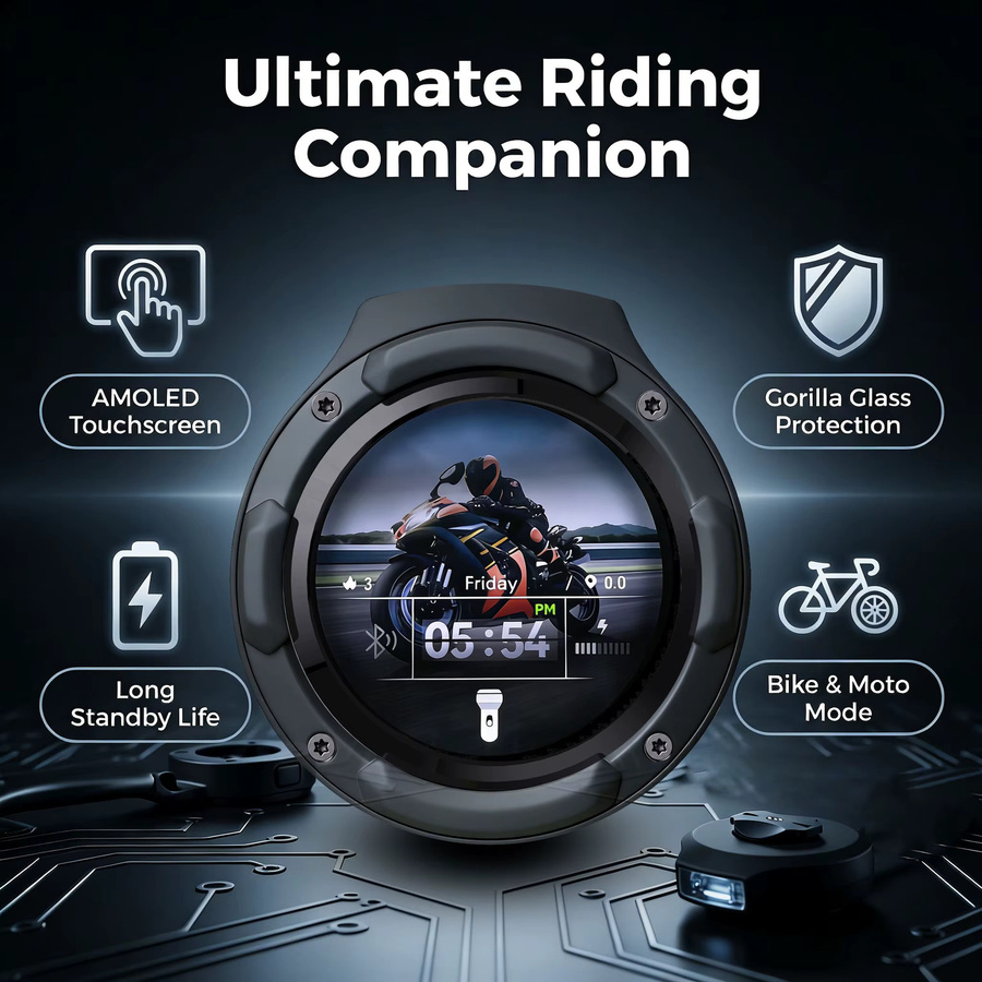 LBW Tragbarer wasserdichter GPS-Navigator für Motorrad und Fahrrad in Schwarz - Bild 2