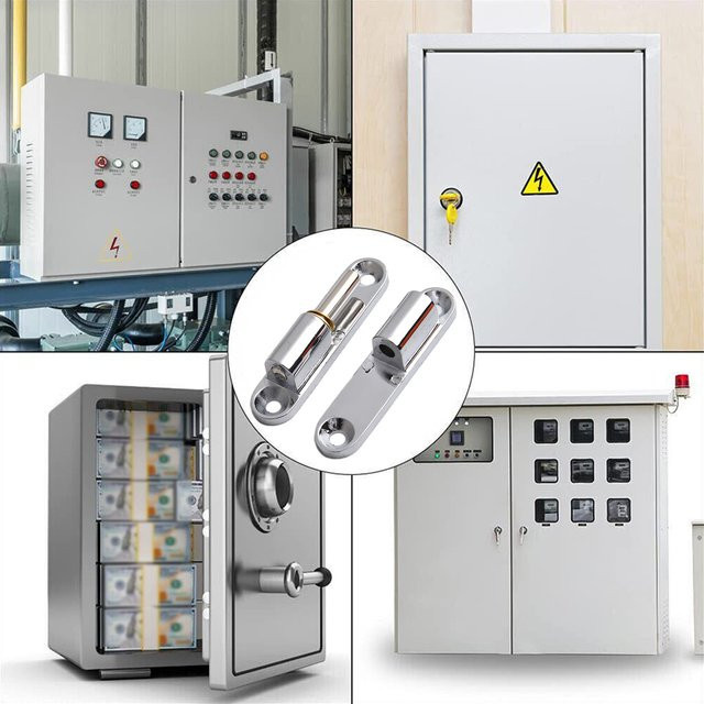 Abnehmbares 180 Grad Scharnier als Ersatzteil für Schränke und Elektrokästen in Silber/Chrome - Bild 1